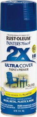 Rust-Oleum - Brilliant Blue, Gloss, Enamel Spray Paint - 8 to 12 Sq Ft per Can, 12 oz Container - Americas Tooling