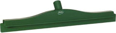 Vikan - 20" Rubber Blade Floor Squeegee - Double Edge, Green, Plastic Holder - Americas Tooling