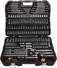 DeWALT - 204 Piece 1/4, 3/8 & 1/2" Drive Mechanic's Tool Set - Comes in Plastic Case - Americas Tooling