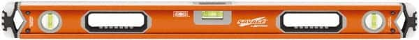 SAVAGE by SWANSON - 32" Long 3 Vial Box Beam Level - Aluminum, Orange - Americas Tooling