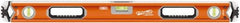 SAVAGE by SWANSON - 32" Long 3 Vial Box Beam Level - Aluminum, Orange - Americas Tooling