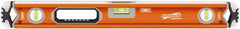 SAVAGE by SWANSON - 24" Long 3 Vial Box Beam Level - Aluminum, Orange - Americas Tooling