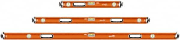 SAVAGE by SWANSON - 24" & 48" & 78" Long 3 Vial Box Beam Level - Aluminum, Orange - Americas Tooling