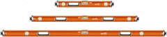 SAVAGE by SWANSON - 24" & 48" & 78" Long 3 Vial Box Beam Level - Aluminum, Orange - Americas Tooling