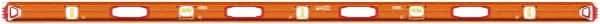 SAVAGE by SWANSON - Magnetic 78" Long 3 Vial I-Beam Level - Aluminum, Orange - Americas Tooling