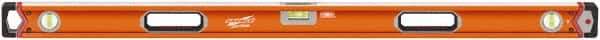 SAVAGE by SWANSON - 48" Long 3 Vial Box Beam Level - Aluminum, Orange - Americas Tooling