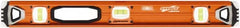 SAVAGE by SWANSON - 24" Long 3 Vial I-Beam Level - Aluminum, Orange - Americas Tooling