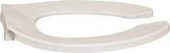 CENTOCO - 17.88 Inch Long, 1 Inch Inside Width, Polypropylene, Elongated, Open Front without Cover, Toilet Seat - 14 Inch Outside Width, Residential, Commercial, Health Care, Industrial, Institutional Installation, White - Americas Tooling