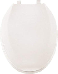 CENTOCO - 18.9 Inch Long, 2 Inch Inside Width, Polypropylene, Elongated, Closed Front with Cover, Toilet Seat - 14 Inch Outside Width, Residential, Commercial, Health Care, Industrial, Institutional Installation, White - Americas Tooling