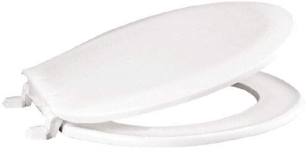 CENTOCO - 16.9 Inch Long, 2 Inch Inside Width, Polypropylene, Regular, Closed Front with Cover, Toilet Seat - 14 Inch Outside Width, Residential Installation, White - Americas Tooling