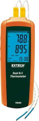 Extech - -328 to 2,501°F Digital Thermometer - LCD Display, K, J Thermocouple Sensor, AAA Battery Power - Americas Tooling