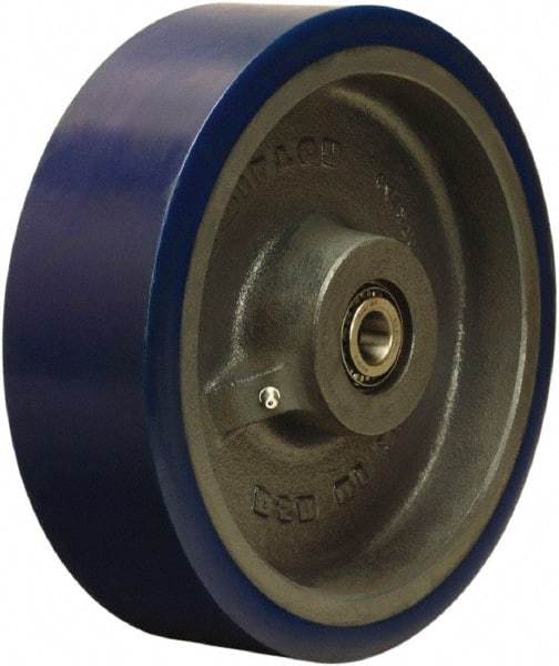 Hamilton - 10 Inch Diameter x 3 Inch Wide, Polyurethane on Cast Iron Caster Wheel - 2,400 Lb. Capacity, 3-1/2 Inch Hub Length, 3/4 Inch Axle Diameter, Sealed Precision Ball Bearing - Americas Tooling