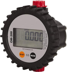 PRO-LUBE - 1/2" FNPT Port Oval Gear Flowmeter with Local Display - 1000 Max psi, 0.3 to 8 GPM, Aluminum - Americas Tooling