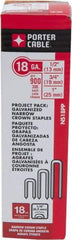 Porter-Cable - 1/2", 3/4, and 1" Long x 1/4" Wide, 18 Gauge Narrow Crown Construction Staple Multi Pack - Steel, Galvanized Finish. 300/size - Americas Tooling