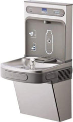 ELKAY - 8 GPH Cooling Capacity Barrier Free Wall Mounted Water Cooler & Fountain - Bottle Filling, 20 to 105 psi, 0.20 hp, Stainless Steel - Americas Tooling