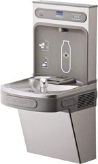 ELKAY - 8 GPH Cooling Capacity Barrier Free Wall Mounted Water Cooler & Fountain - Bottle Filling, 20 to 105 psi, 0.20 hp, Stainless Steel - Americas Tooling