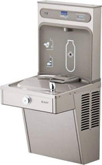 ELKAY - 8 GPH Cooling Capacity Barrier Free Wall Mounted Water Cooler & Fountain - Bottle Filling, 20 to 105 psi, 0.20 hp, Stainless Steel - Americas Tooling