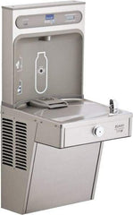 ELKAY - 8 GPH Cooling Capacity Barrier Free Wall Mounted Water Cooler & Fountain - Bottle Filling, 20 to 105 psi, 0.20 hp, Stainless Steel - Americas Tooling