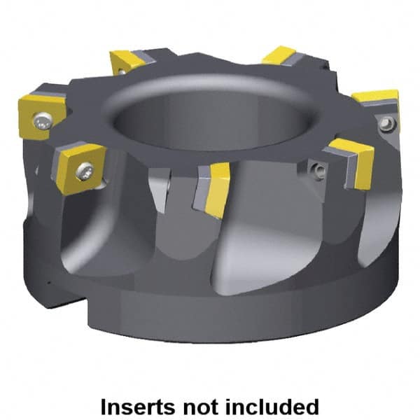 Kennametal - 8 Inserts, 160mm Cut Diam, 40mm Arbor Diam, 9.17mm Max Depth of Cut, Indexable Square-Shoulder Face Mill - 0/90° Lead Angle, 63mm High, SDET 1204.. Insert Compatibility, Series KSSM - Americas Tooling