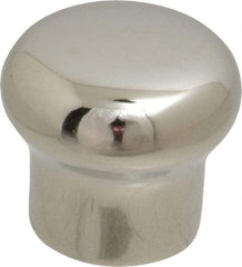 Sugatsune - 304 Stainless Steel Round Drawer or Lid Knob - 45/64" Base Diam, 63/64" Diam, 7/8" High, M4x0.7 - Americas Tooling