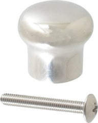 Sugatsune - 304 Stainless Steel Round Drawer or Lid Knob - 63/64" Base Diam, 1-1/2" Diam, 1-1/16" High, M5x0.8 - Americas Tooling