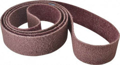 Brite Star - 3" Wide x 132" OAL, 120 Grit, Aluminum Oxide Abrasive Belt - Aluminum Oxide, Medium, Nonwoven, Series SC-BS - Americas Tooling