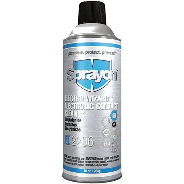 Sprayon - 10 Ounce Aerosol Electrical Grade Cleaner/Degreaser - 12,500 Volt Dielectric Strength, Flammable, Plastic Safe - Americas Tooling