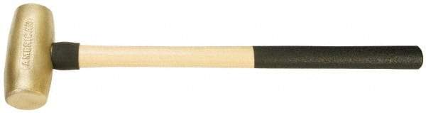 American Hammer - 10 Lb Head 2" Face Brass Head Hammer - 26" OAL, Wood Handle - Americas Tooling