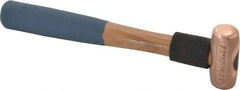 American Hammer - 1/2 Lb Head 1" Face Bronze Nonmarring Hammer - 10" OAL, Wood Handle - Americas Tooling