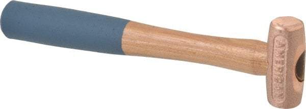 American Hammer - 1/2 Lb Nonsparking Copper Head Hammer - 10" OAL, 2" Head Length, 1" Face Diam, 10" Hickory Handle - Americas Tooling