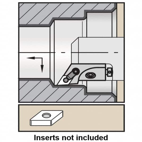 Kennametal - Series Kenloc, Right Hand, MDJN Toolholder Compatibility, DN.. Insert Compatibility, Indexable Turning Cartridge - Pin & Clamp Holding Method, 70mm OAL x 18mm OAW x 24.75mm OAH - Americas Tooling