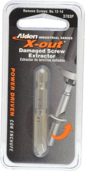 Alden - Screw Extractor - #3 Extractor for #12 to #14 Screw, 2" OAL - Americas Tooling