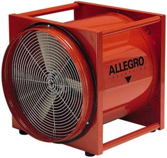 Allegro - 20" Inlet, Electric AC Axial Blower - 0.5 hp, 2,950 CFM (Two 90° Bends), 3,150 CFM (One 90° Bend) & 4,650 CFM (Free Air), 115 Max Voltage Rating - Americas Tooling