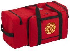 Ergodyne - 3 Pocket, 7,280 Cubic Inch, 600D Polyester Empty Gear Bag - 21 Inch Wide x 15 Inch Deep x 16 Inch High, Red, Fire and Rescue Logo, Model No. 5005P - Americas Tooling