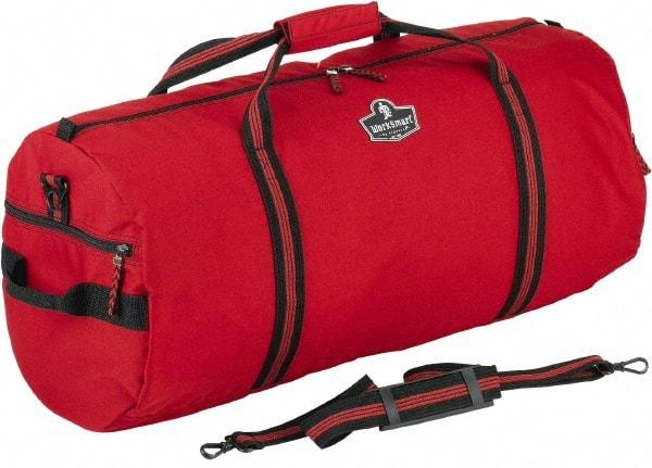 Ergodyne - 2 Pocket, 2,600 Cubic Inch, 600D Nylon Empty Duffel Bag - 23 Inch Wide x 11 Inch Deep x 12 Inch High, Red, Model No. 5020 - Americas Tooling