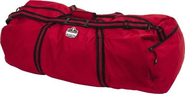 Ergodyne - 2 Pocket, 6,300 Cubic Inch, 600D Nylon Empty Duffel Bag - 36 Inch Wide x 15 Inch Deep x 15 Inch High, Red, Model No. 5020 - Americas Tooling