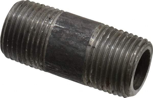 Value Collection - Schedule 80, 3/8" Diam x 1-1/2" Long Black Pipe Nipple - Threaded - Americas Tooling