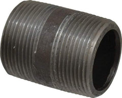 Value Collection - Schedule 80, 1-1/4" Diam x 2" Long Black Pipe Nipple - Threaded - Americas Tooling