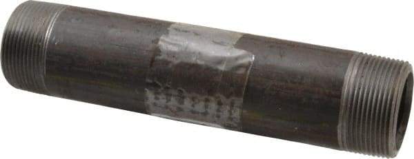 Value Collection - Schedule 80, 1-1/2" Diam x 8" Long Black Pipe Nipple - Threaded - Americas Tooling