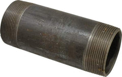 Value Collection - Schedule 80, 3" Diam x 8" Long Black Pipe Nipple - Threaded - Americas Tooling