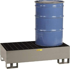 Little Giant - 66 Gal Sump, 2,000 Lb Capacity, 2 Drum, Steel Platform - 51" Long x 26" Wide x 16" High - Americas Tooling