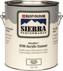 Rust-Oleum - 1 Gal Safety Yellow Semi Gloss Finish Acrylic Enamel Paint - Interior/Exterior, Direct to Metal, <0 gL VOC Compliance - Americas Tooling