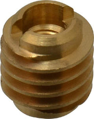 E-Z LOK - M4x0.7, Brass Knife Insert - 1/4" Drill, 1/4" Hole Diam, 3/8" Long, 1/2" Min Grip, M4 Hex - Americas Tooling