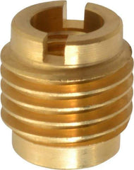 E-Z LOK - M8x1.25, Brass Knife Insert - 1/2" Drill, 1/2" Hole Diam, 5/8" Long, 3/4" Min Grip, M8 Hex - Americas Tooling