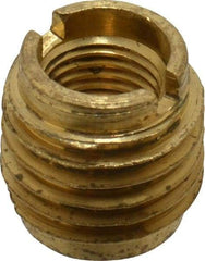 E-Z LOK - 3/8-24, Brass Knife Insert - 1/2" Drill, 1/2" Hole Diam, 5/8" Long, 3/4" Min Grip - Americas Tooling