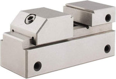 Interstate - 1" Jaw Width, 3/4" Jaw Opening Capacity, 1/2" Jaw Height, Toolmaker's Vise - Flat Jaw, 2.56" OAL x 2-1/2" OAH - Americas Tooling