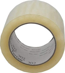 3M - 3" x 110 Yd Clear Acrylic Adhesive Sealing Tape - Polypropylene Film Backing, 1.6 mil Thick, 40 Lb Tensile Strength, Series 302 - Americas Tooling