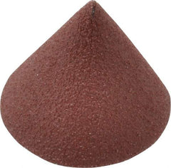 Superior Abrasives - 3/4" Diam 120 Grit 60° Included Angle Cone Center Lap - Aluminum Oxide, Fine Grade, Lock Nut Mount - Americas Tooling