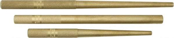 Mayhew - 3 Piece, 3/8 to 3/4", Drift Punch Set - Round Shank, Brass, Comes in Pouch - Americas Tooling