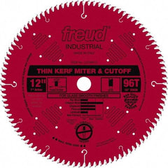 Freud - 12" Diam, 1" Arbor Hole Diam, 96 Tooth Wet & Dry Cut Saw Blade - Carbide-Tipped, Standard Round Arbor - Americas Tooling